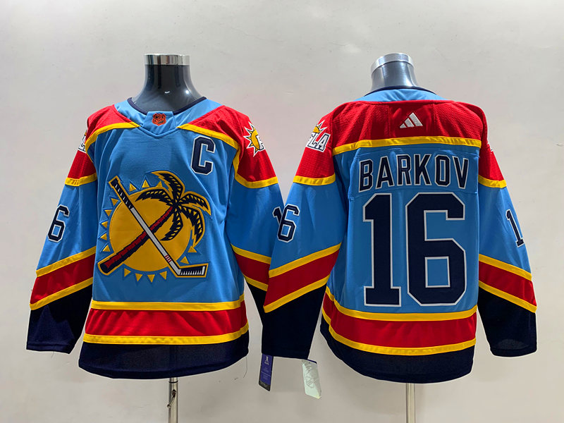 Men's Florida Panthers Aleksander Barkov #16 Blue Jersey